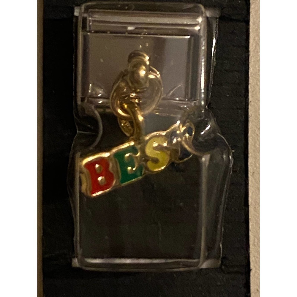 Vintage Rainbow Best Letter With Gold Jewelry Italian Charm